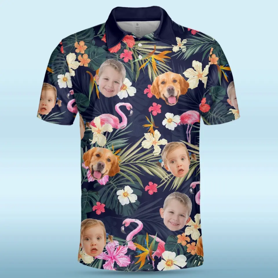 Custom Photo Dad, You’ve Always Been The Coolest - Family Personalized Custom All Over Print Polo Shirt - Father's Day, Gift For Dad, Pet Owners, Pet Lovers - Image 4