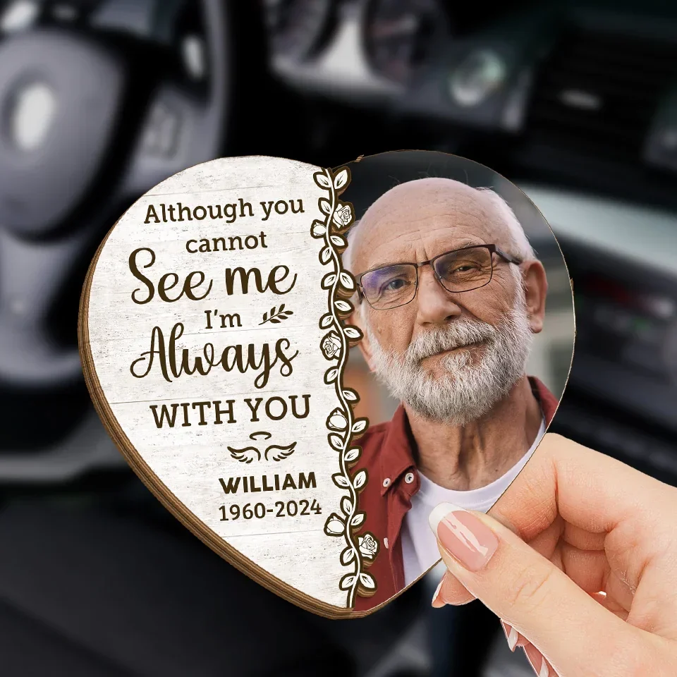 Custom Photo Deep In Our Hearts, You'll Always Stay - Memorial Personalized Custom Car Visor Clip - Sympathy Gift For Family Members - Image 3