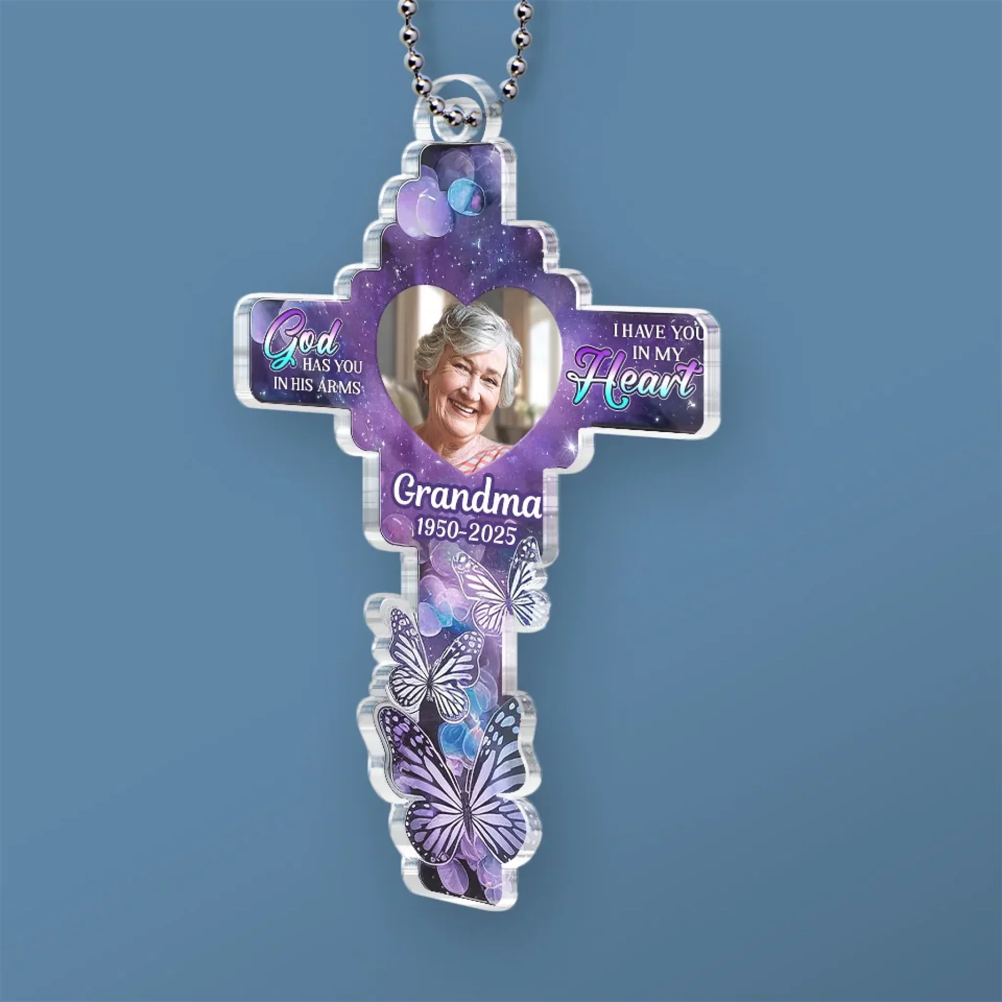 Custom Photo Deeply Love You - Memorial Personalized Custom Car Ornament - Acrylic Custom Shaped - Sympathy Gift For Family Members - Image 3