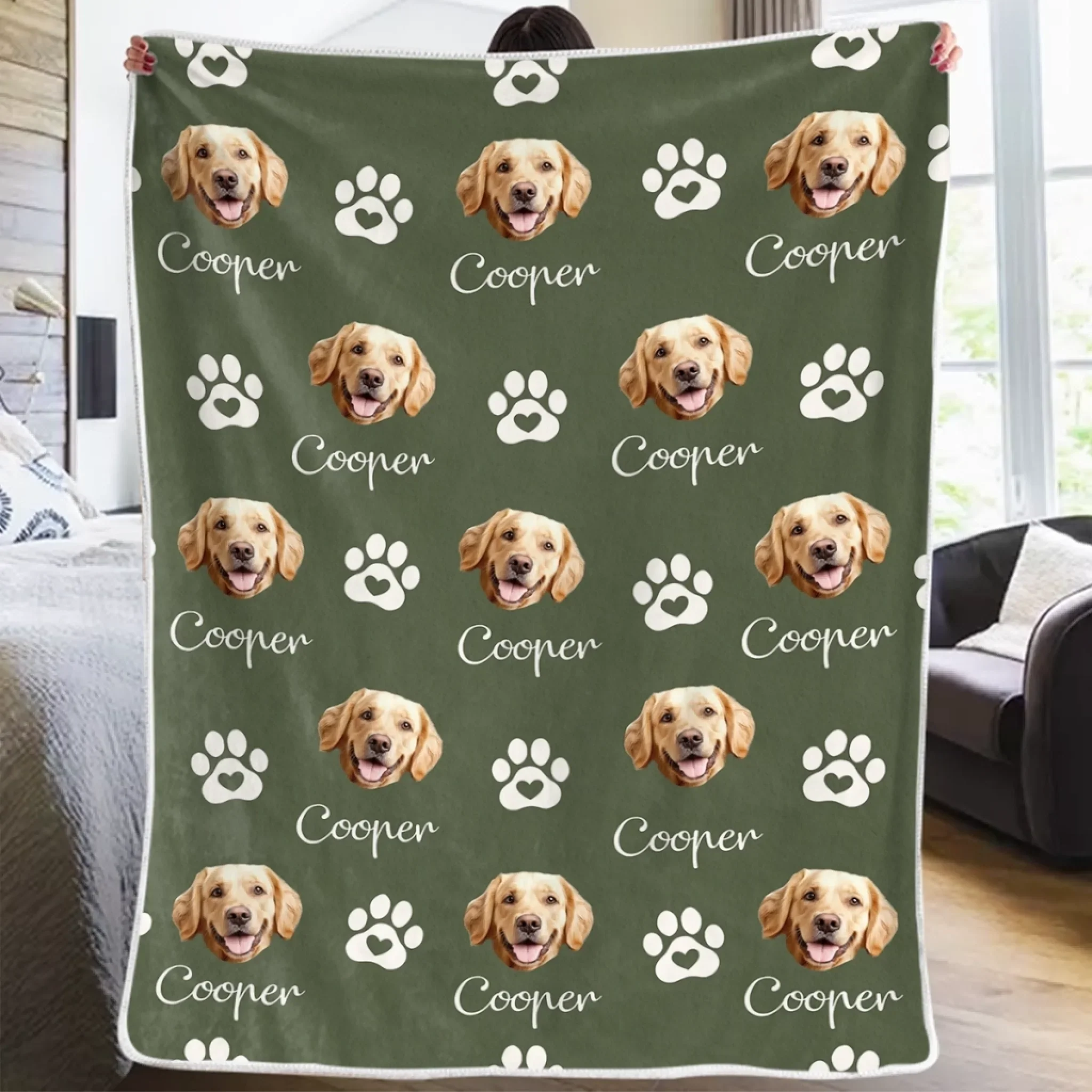 Custom Photo Dog & Cat Blanket - Personalized Birthday Gifts For Dog Cat Lovers, Dog Dad And Mom, Cat Owners - Cozy Nights, Furry Dreams - Image 4