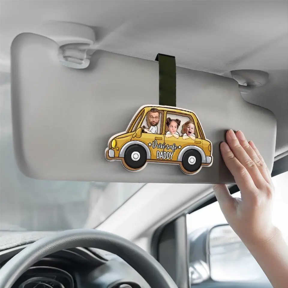 Custom Photo Drive Safe - Family Personalized Custom Car Visor Clip - Gift For Family Members - Image 4