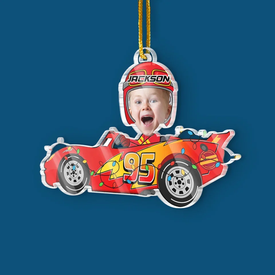 Custom Photo Driving Home For Christmas - Family Personalized Custom Ornament - Acrylic Custom Shaped - Christmas Gift For Kids - Image 3