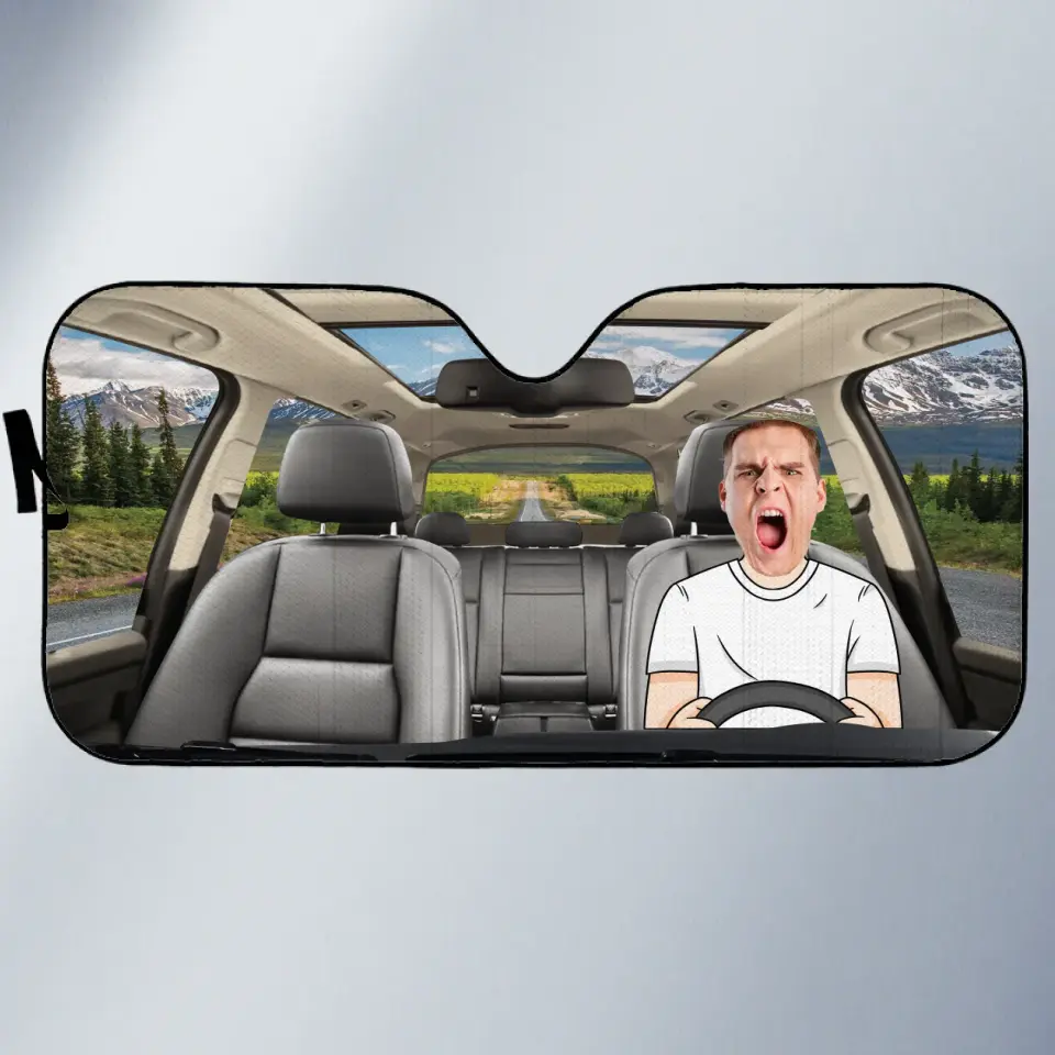 Custom Photo Driving Together, Bonding Forever - Family Personalized Custom Auto Windshield Sunshade, Car Window Protector - Gift For Family Members - Image 2