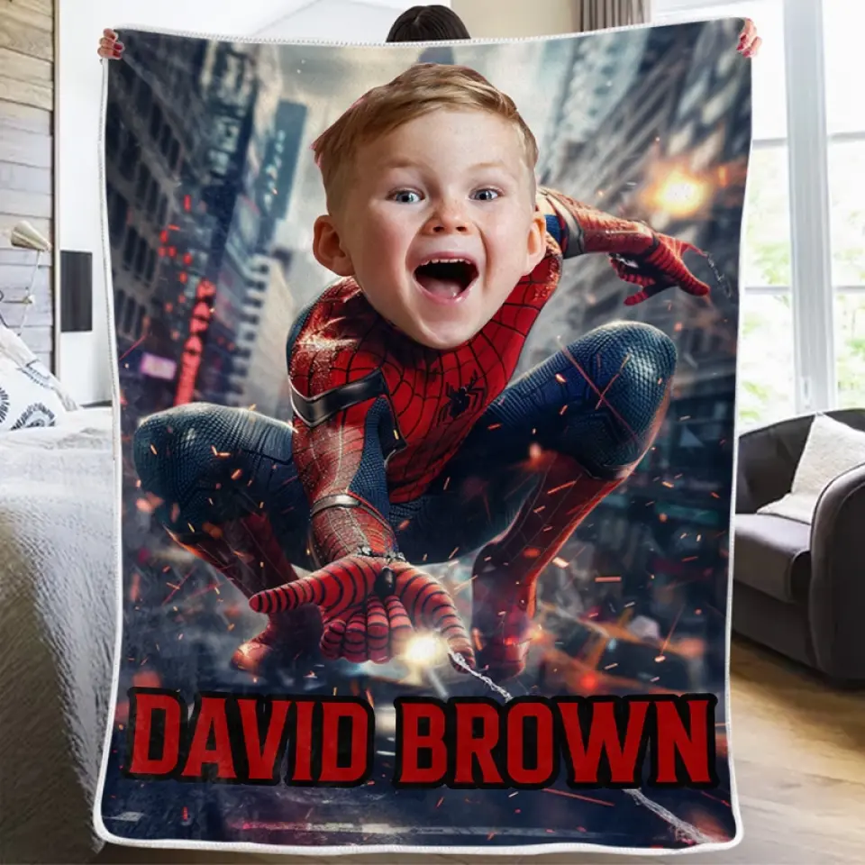 Custom Photo Embrace Your Inner Superhero - Family Personalized Custom Baby Blanket - Gift For Baby Kids, Newborn Baby - Image 4