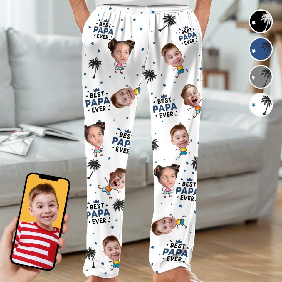 Custom Photo Every Family Needs A Little Comfort And Love - Family Personalized Custom Pajama Pants - Christmas Gift For Dad, Grandpa - Image 3