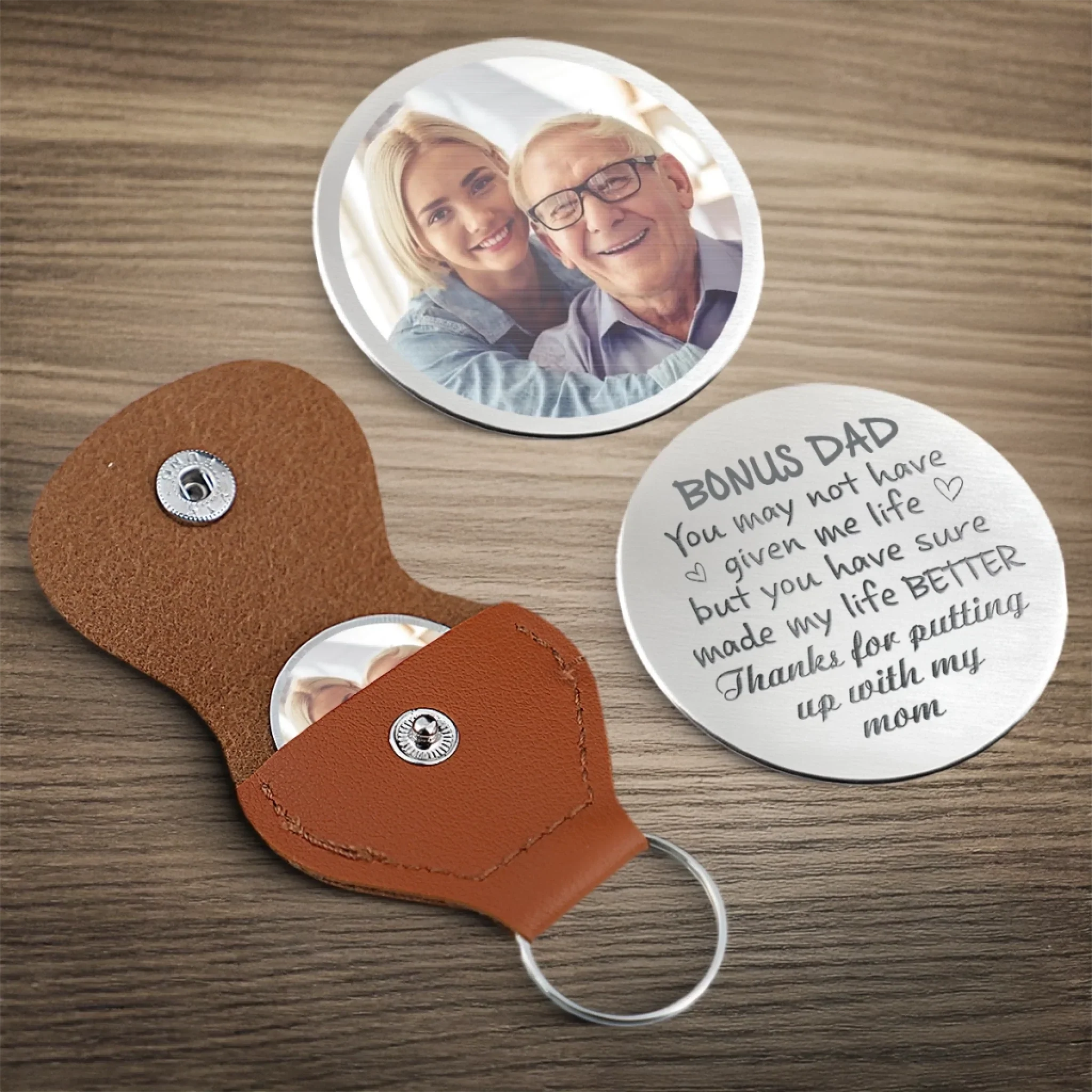 Custom Photo Family Chose You Dad - Family Personalized Custom Pocket Hug - Father's Day, Gift For Dad, Grandpa - Image 4
