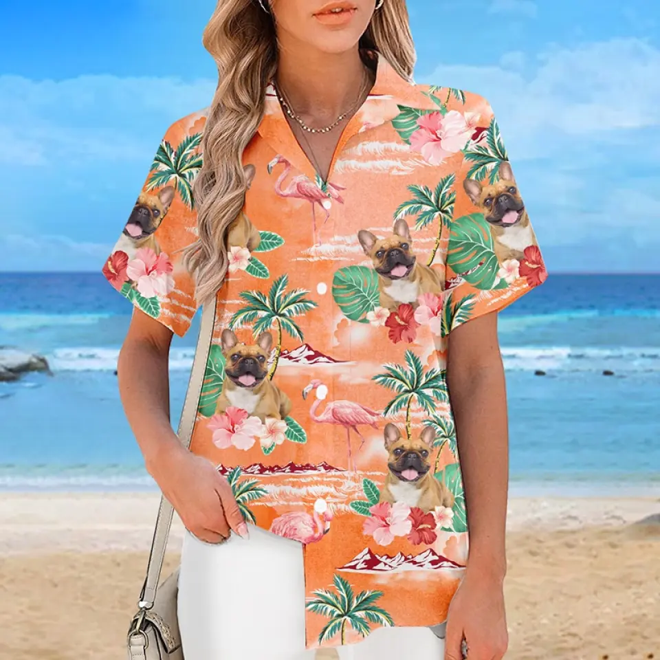 Custom Photo Family Is The Heart Of A Home - Family Personalized Custom Unisex Tropical Hawaiian Aloha Shirt - Summer Vacation Gift, Gift For Family Members, Pet Owners, Pet Lovers - Image 5