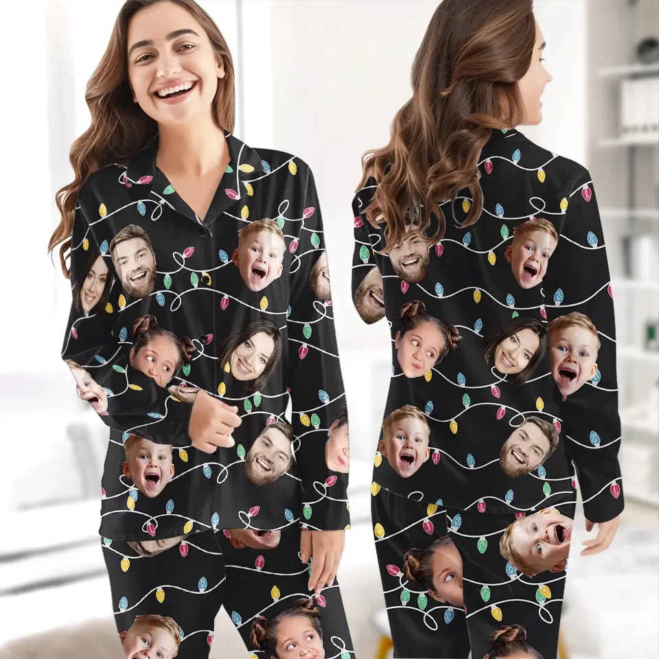 Custom Photo Family Is The Heart Of Christmas - Family Personalized Custom Pajamas - Christmas Gift For Family Members - Image 4