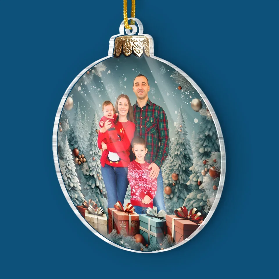 Custom Photo Family Is The True Meaning Of Christmas - Family Personalized Custom Ornament - Acrylic Custom Shaped - Christmas Gift For Family Members - Image 3