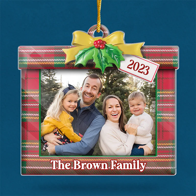Custom Photo Family Is Where Love Never Ends - Family Personalized Custom Ornament - Acrylic Custom Shaped - Christmas Gift For Family Members - Image 3