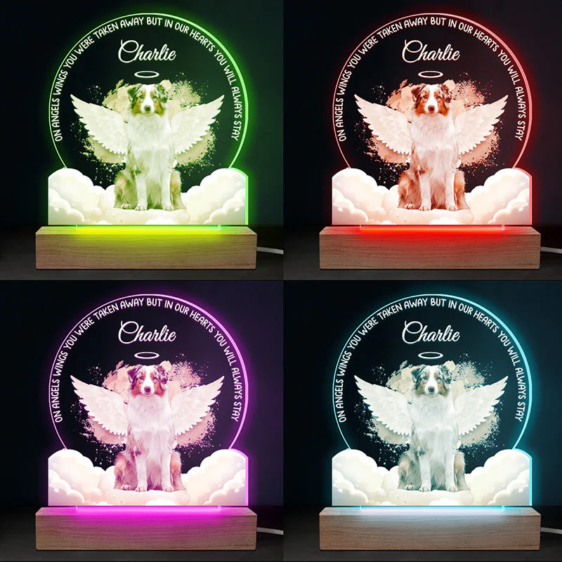 Custom Photo Forever In My Heart - Memorial Personalized Custom Shaped 3D LED Light - Sympathy Gift For Pet Owners, Pet Lovers - Image 4