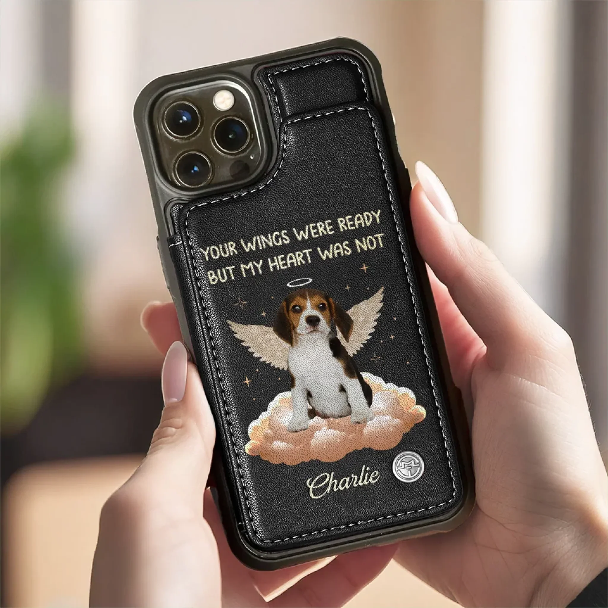 Custom Photo Forever In My Heart, My Sweet Friend - Memorial Personalized Custom Leather Flip Wallet Phone Case - Sympathy Gift For Pet Owners, Pet Lovers - Image 6