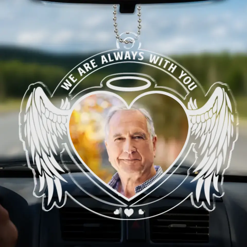 Custom Photo Forever In Our Hearts - Memorial Personalized Custom Car Ornament - Acrylic Custom Shaped - Sympathy Gift For Family Members - Image 2