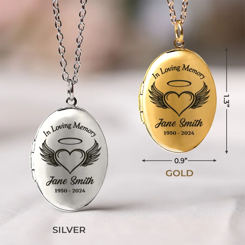 Custom Photo Forever In Our Hearts - Memorial Personalized Custom Locket Necklace - Sympathy Gift For Family Members - Image 5