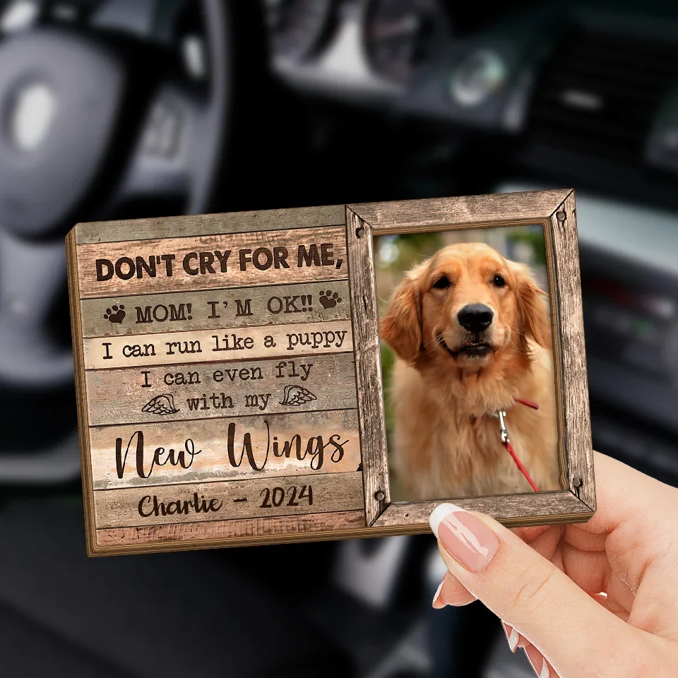 Custom Photo Forever Loved, Now Flying High With Angel Wings - Memorial Personalized Custom Car Visor Clip - Sympathy Gift For Pet Owners, Pet Lovers - Image 3