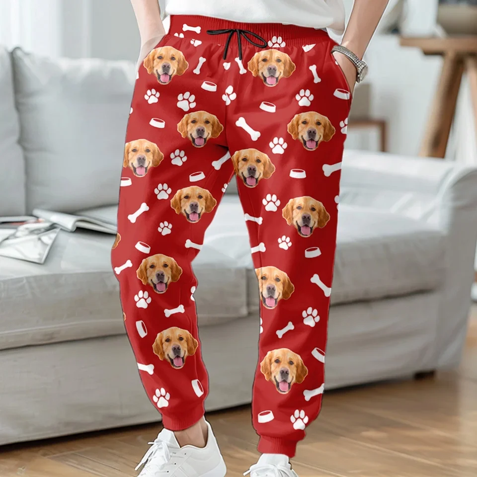 Custom Photo Fur And Joy All Season Long - Dog & Cat Personalized Custom Unisex Sweatpants - Christmas Gift For Pet Owners, Pet Lovers - Image 3