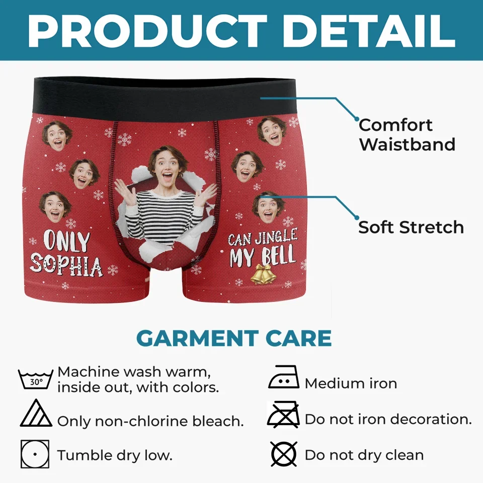 Custom Photo Good Vibes Come From Comfort And Laughter - Funny Personalized Custom Boxer Briefs, Men's Boxers - Christmas Gift For Boyfriend, Husband, Anniversary - Image 6