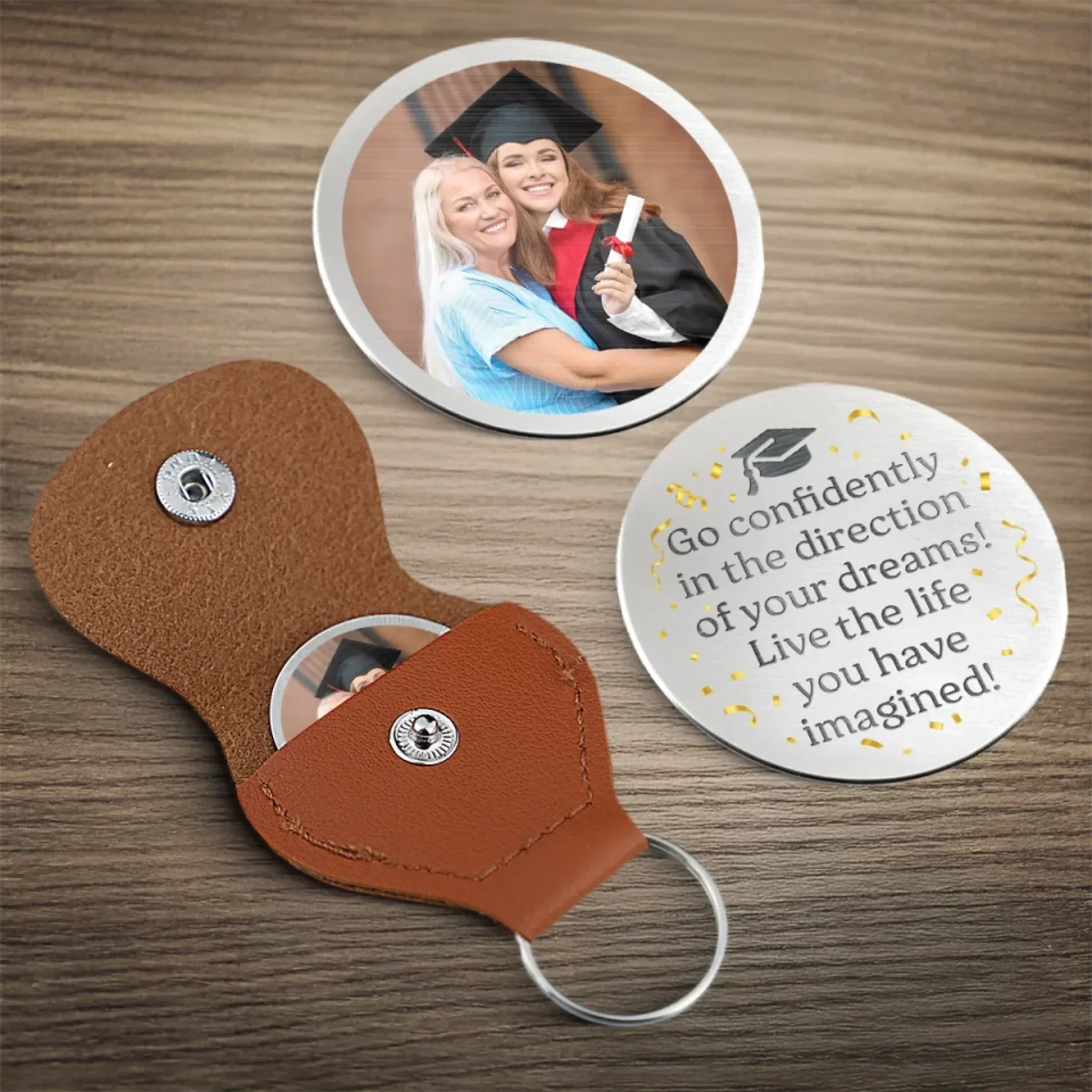 Custom Photo Graduate Today, Inspiration Forever - Family Personalized Custom Pocket Hug - Graduation Gift For Family Members, Siblings, Brothers, Sisters - Image 4