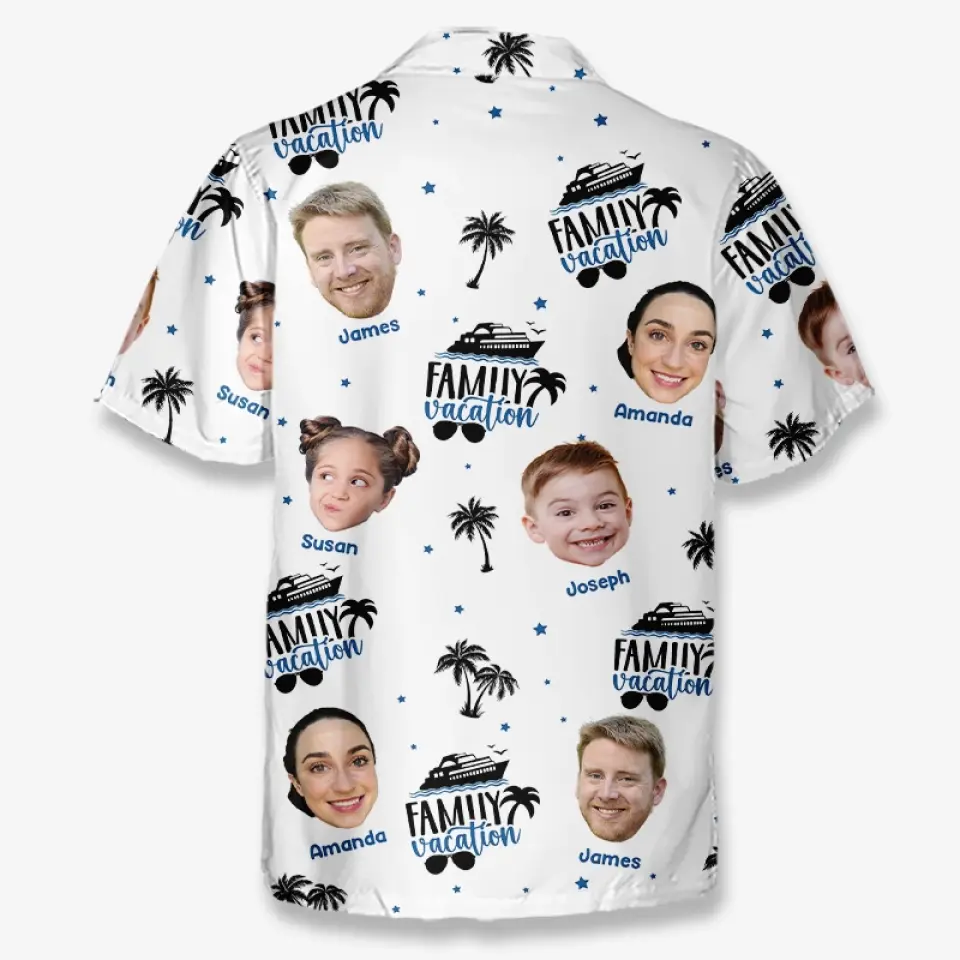 Custom Photo Happiness Is A Summer Day With Family - Family Personalized Custom Unisex Tropical Hawaiian Aloha Shirt - Summer Vacation Gift For Family Members - Image 6