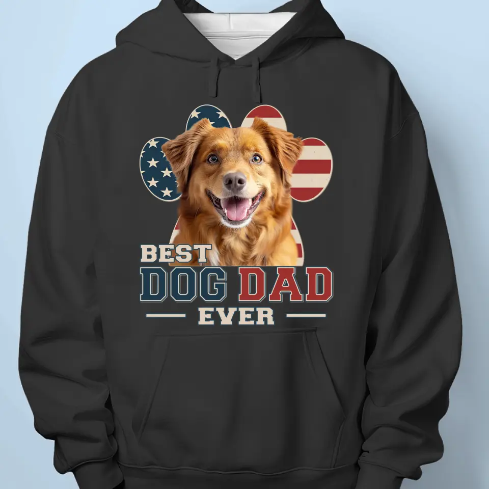 Custom Photo Happy To Be With The Best Dad - Dog & Cat Personalized Custom Unisex T-shirt, Hoodie, Sweatshirt - Father's Day, Gift For Pet Owners, Pet Lovers - Image 5