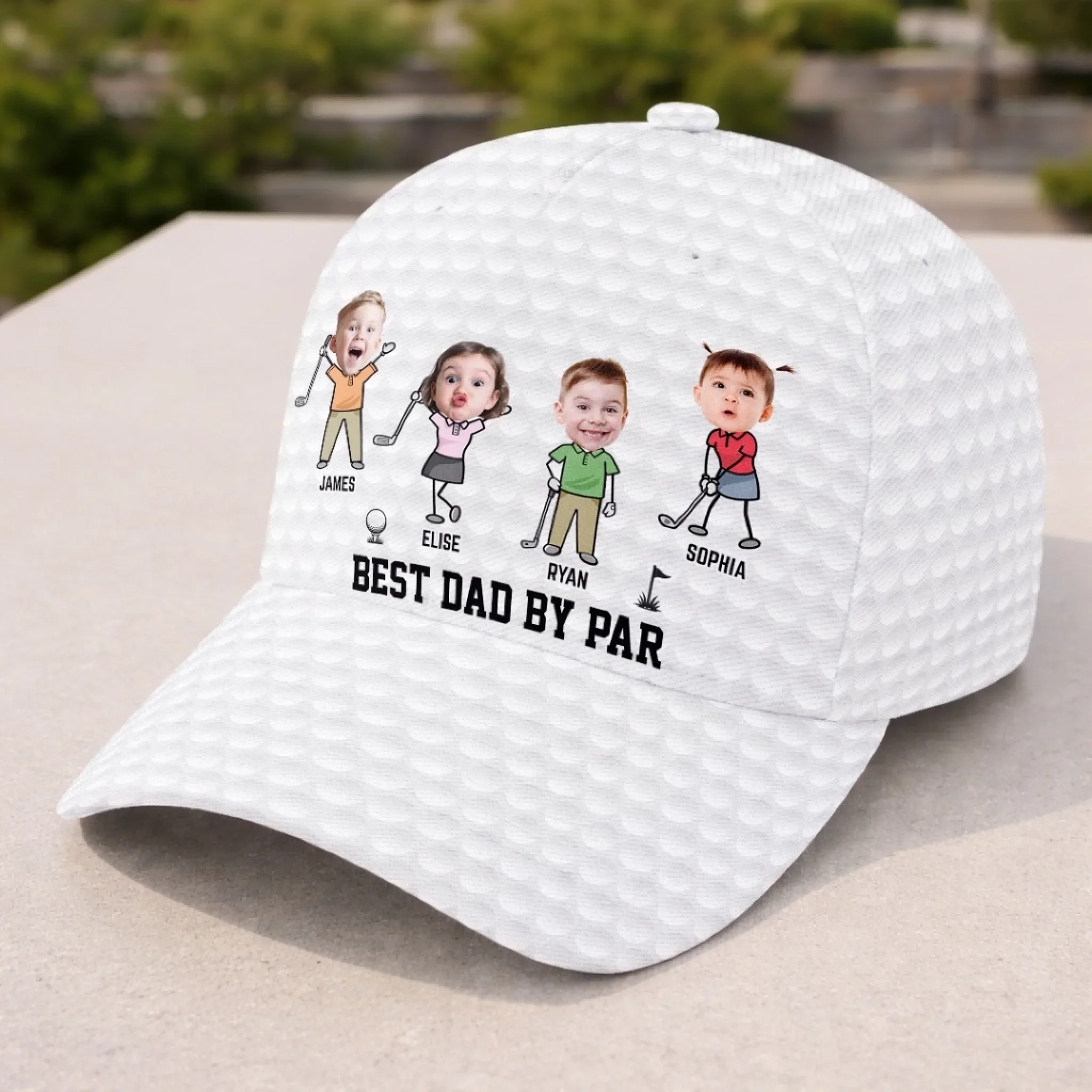 Custom Photo Hat, All Over Print Classic Cap - Personalized Father's Day Birthday Golf Gifts For Dad, Grandpa - Born To Play Golf Always - Image 2