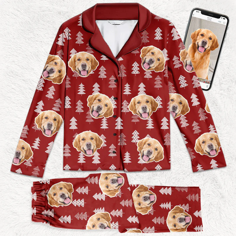 Custom Photo Have A Pawsative And Happy Holiday - Dog & Cat Personalized Custom Face Photo Pajamas - Christmas Gift For Pet Owners, Pet Lovers - Image 2