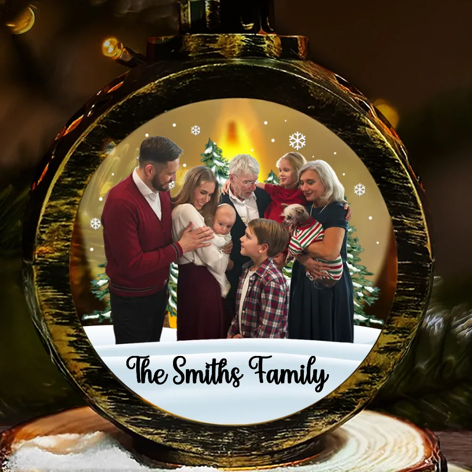 Custom Photo Home Is Where Our Story Begins - Family Personalized Custom Candlelight Lantern Ornament - Christmas Gift For Family Members - Image 2