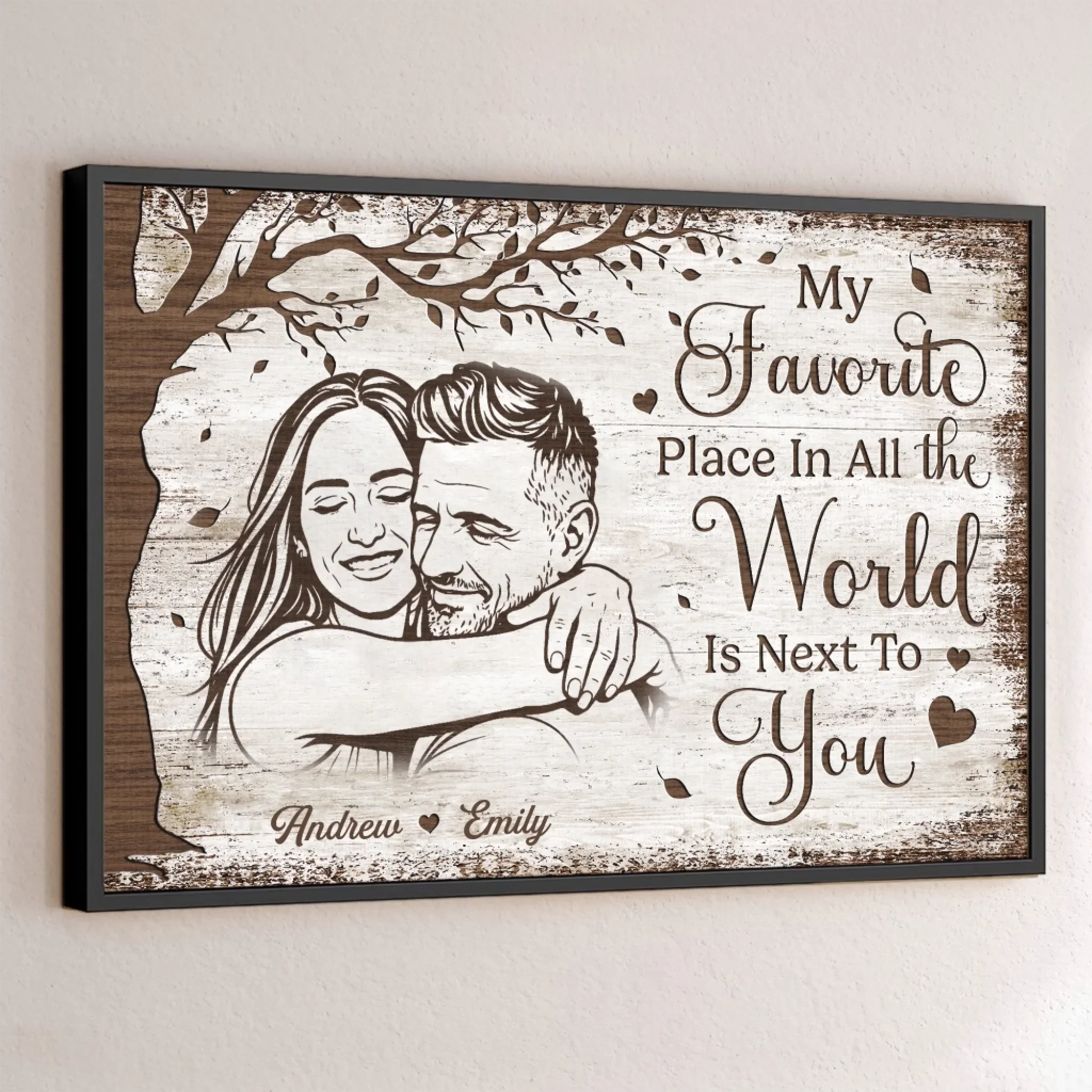 Custom Photo Horizontal Poster - Personalized Anniversary Wedding Gifts For Husband And Wife, Him And Her - Love Grows With You - Image 3