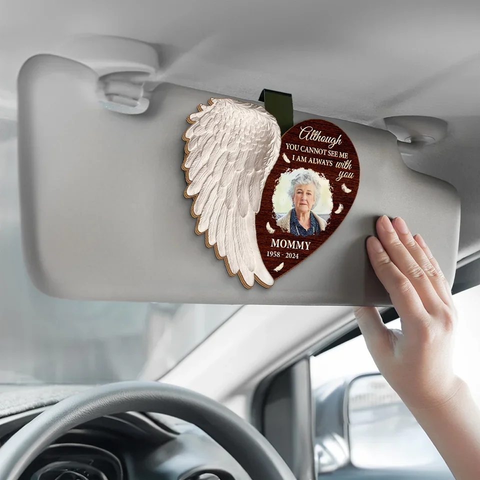 Custom Photo I Am Always With You - Memorial Personalized Custom Car Visor Clip - Sympathy Gift For Family Members - Image 4