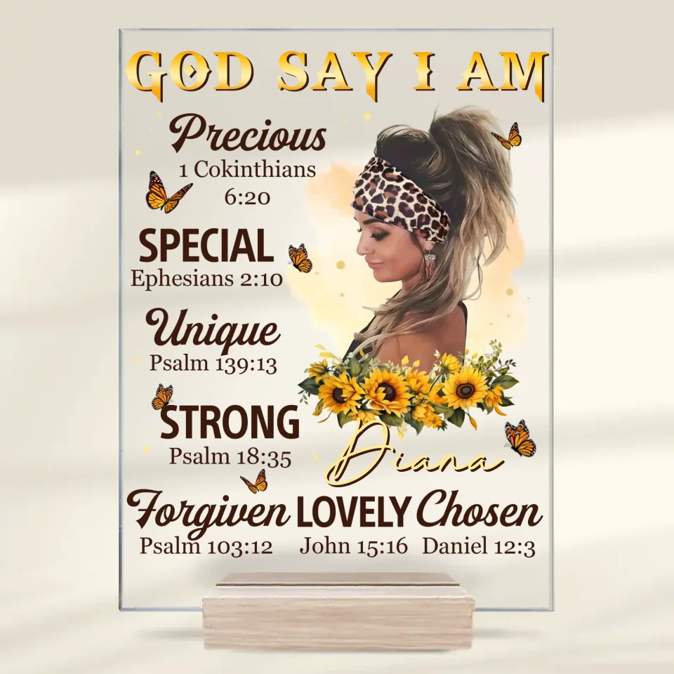 Custom Photo I Am Worthy Of My Dreams Self-Love Affirmations - Friend Personalized Custom Rectangle Shaped Acrylic Plaque - Gift For Best Friends, Family Members, Coworkers, Yourself - Image 2