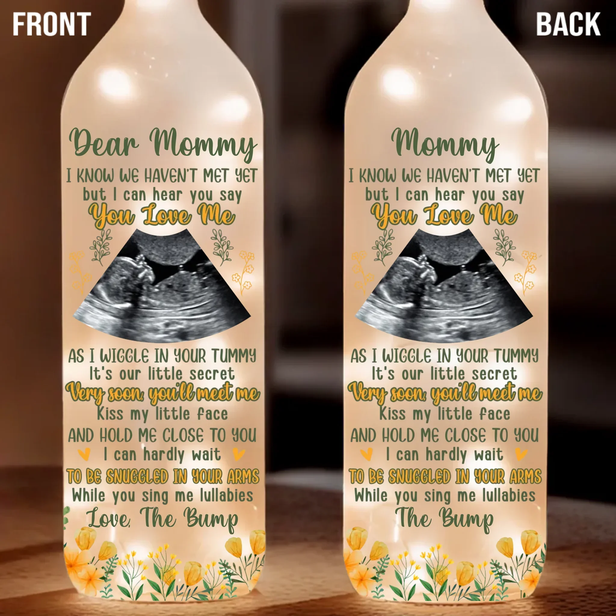 Custom Photo I Can Hear You Say You Love Me - Family Personalized Custom Bottle Lamp - Baby Shower Gift, Gift For First Mom - Image 2