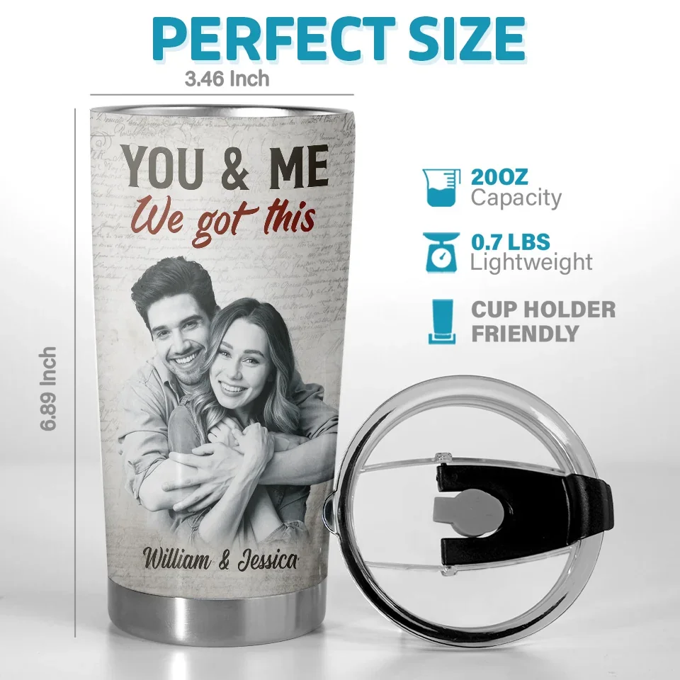 Custom Photo I Had You And You Had Me - Couple Personalized Custom Tumbler - Christmas Gift For Husband Wife, Anniversary - Image 3