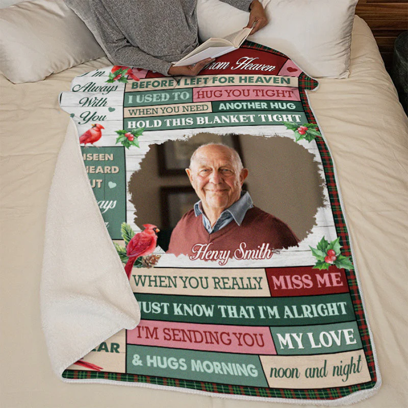 Custom Photo I Have An Angel In Heaven - Memorial Personalized Custom Blanket - Christmas Gift, Sympathy Gift For Family Members - Image 4