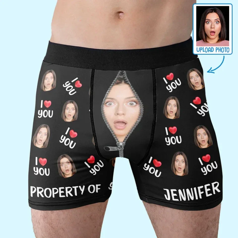 Custom Photo I Love You Always - Couple Personalized Custom Boxer Briefs, Men's Boxers - Gift For Husband Wife, Anniversary - Image 3