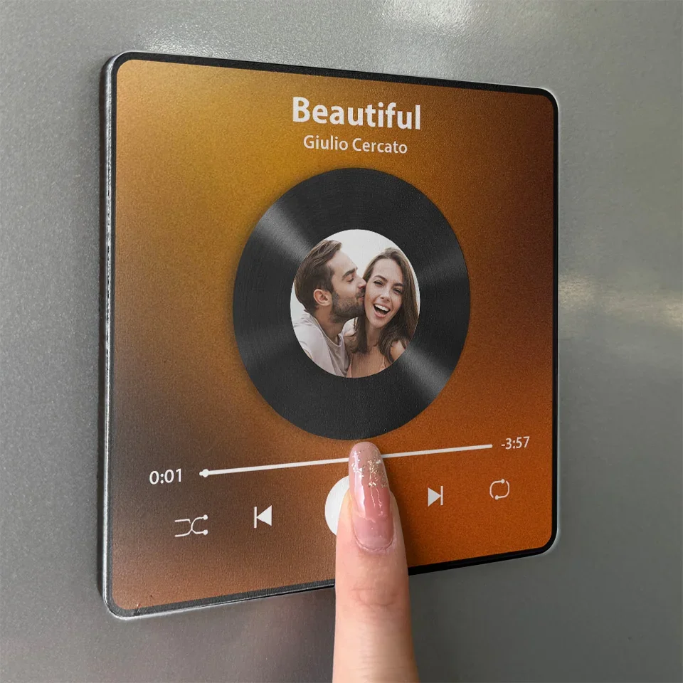 Custom Photo I Love You Forever & Always - Couple Personalized Custom Music Fridge Magnet That Can Play Songs - Gift For Husband Wife, Anniversary - Image 3