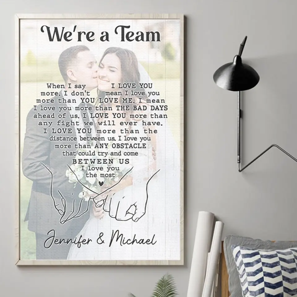 Custom Photo I Love You The Most - Couple Personalized Custom Vertical Poster - Gift For Husband Wife, Anniversary - Image 3