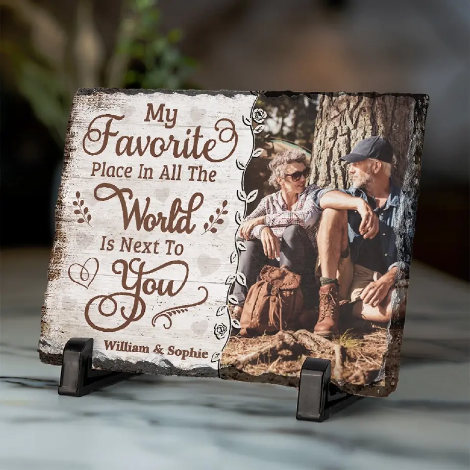 Custom Photo I Need You - Couple Personalized Custom Rectangle Shaped Stone With Stand - Gift For Husband Wife, Anniversary - Image 2
