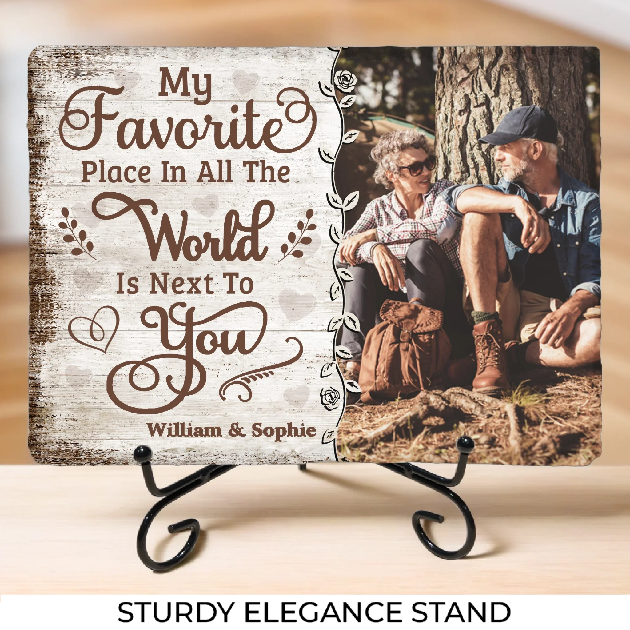 Custom Photo I Need You - Couple Personalized Custom Rectangle Shaped Stone With Stand - Gift For Husband Wife, Anniversary - Image 4