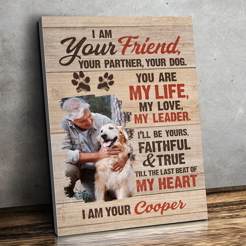 Custom Photo I Promise To Be Your Best Friend - Dog Personalized Custom Vertical Canvas - Gift For Pet Owners, Pet Lovers - Image 3