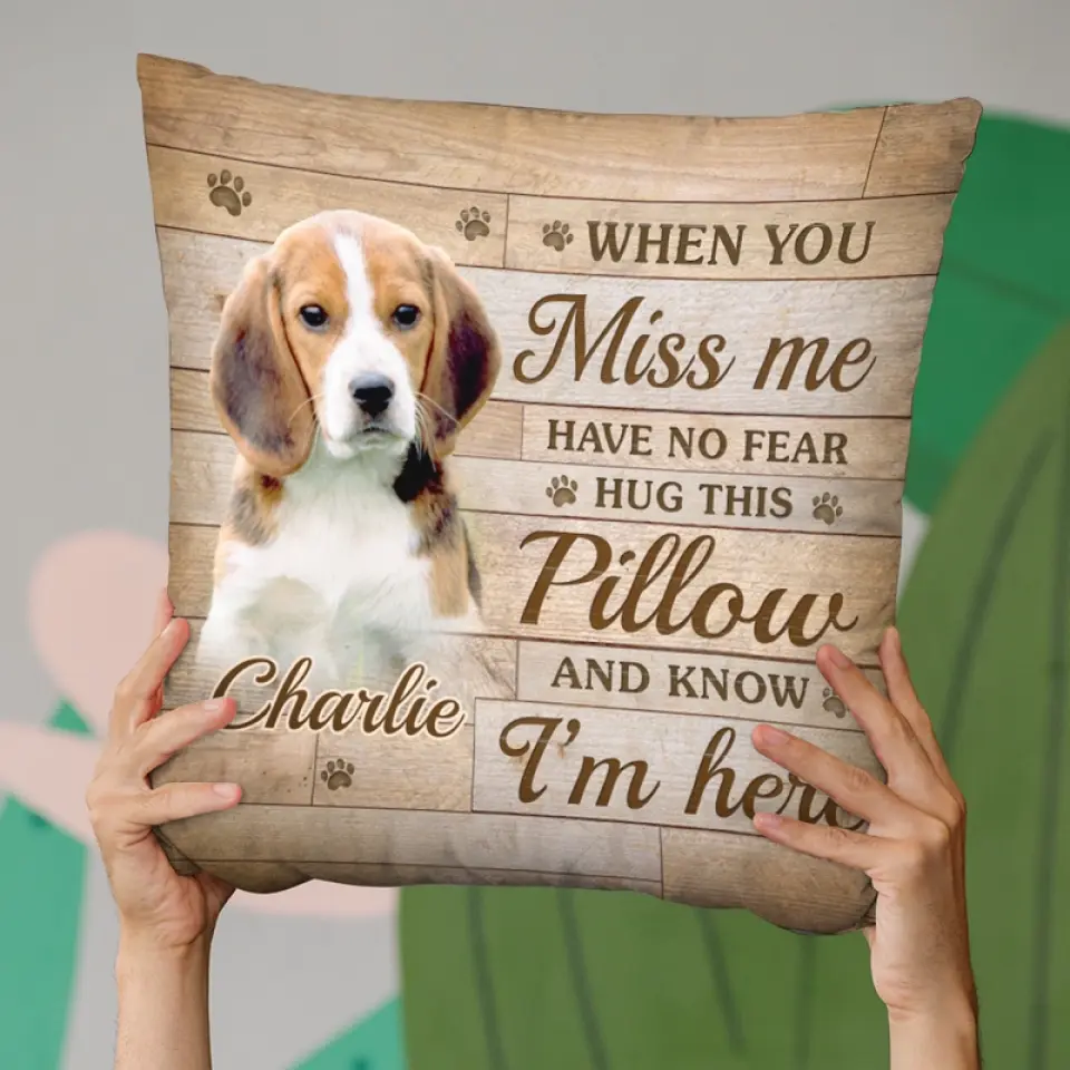 Custom Photo I Will Hold You Forever In My Heart - Memorial Personalized Custom Pillow - Sympathy Gift, Gift For Pet Owners, Pet Lovers - Image 4