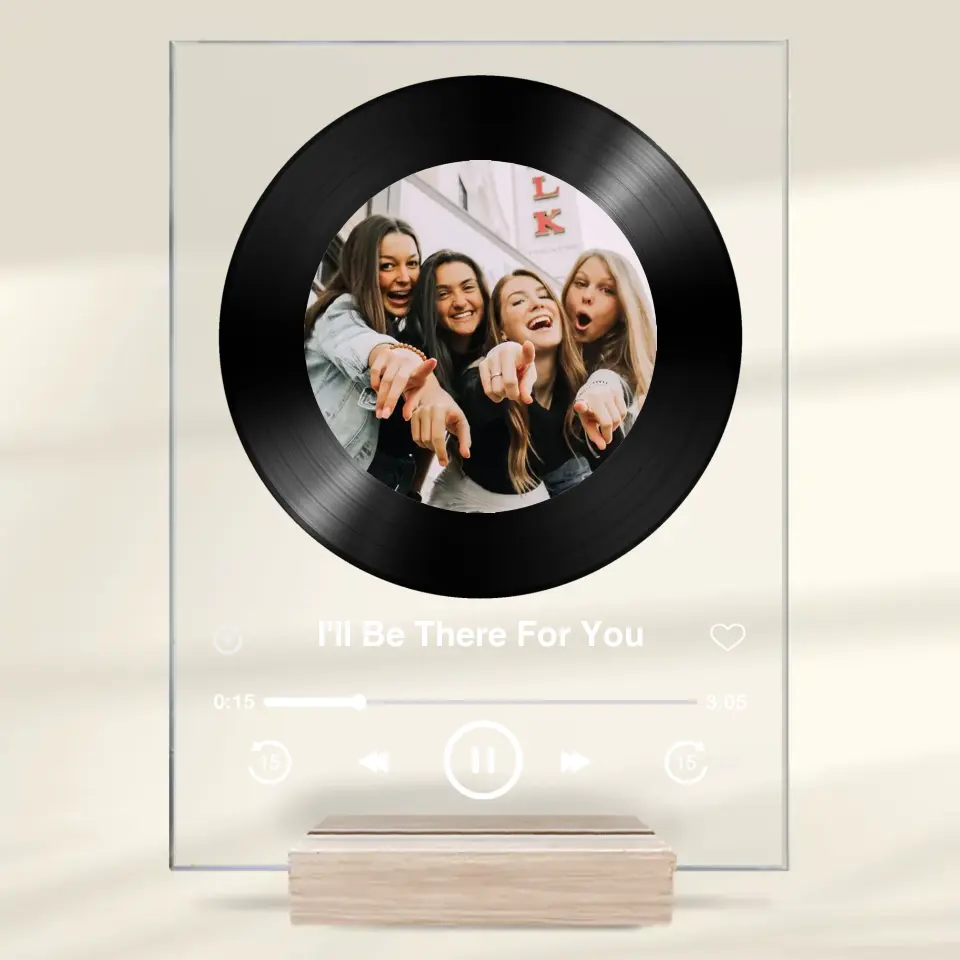 Custom Photo I'll Be There For You - Bestie Personalized Custom Rectangle Shaped Acrylic Plaque - Gift For Best Friends, BFF, Sisters - Image 2