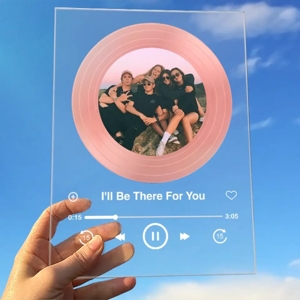 Custom Photo I'll Be There For You - Bestie Personalized Custom Rectangle Shaped Acrylic Plaque - Gift For Best Friends, BFF, Sisters - Image 3