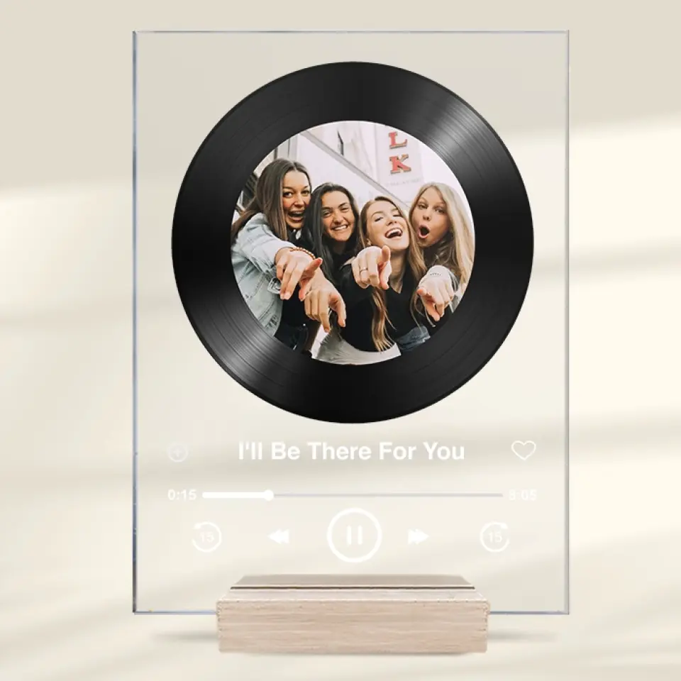 Custom Photo I'll Be There For You - Bestie Personalized Custom Rectangle Shaped Acrylic Plaque - Gift For Best Friends, BFF, Sisters - Image 4