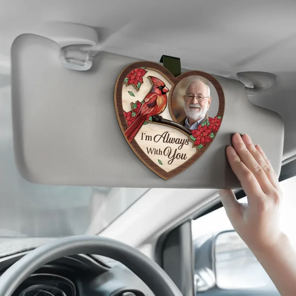 Custom Photo I'm Always With You - Memorial Personalized Custom Car Visor Clip - Sympathy Gift For Family Members - Image 4
