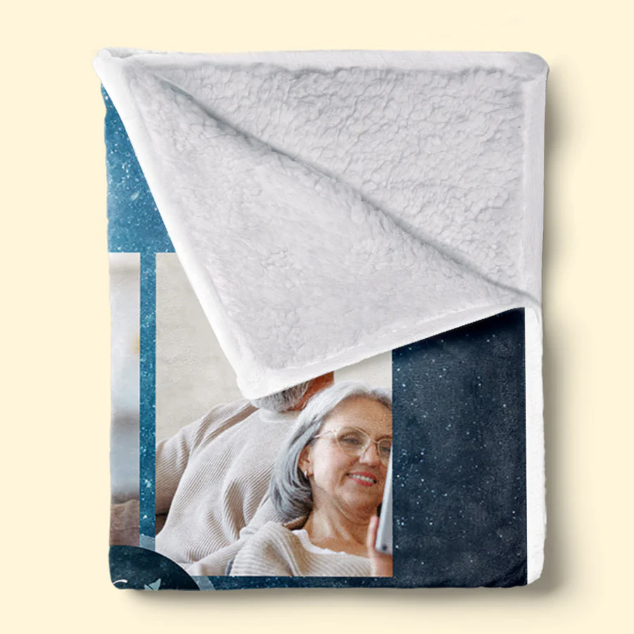 Custom Photo I'm Here By Your Side - Memorial Personalized Custom Blanket - Sympathy Gift For Family Members - Image 3