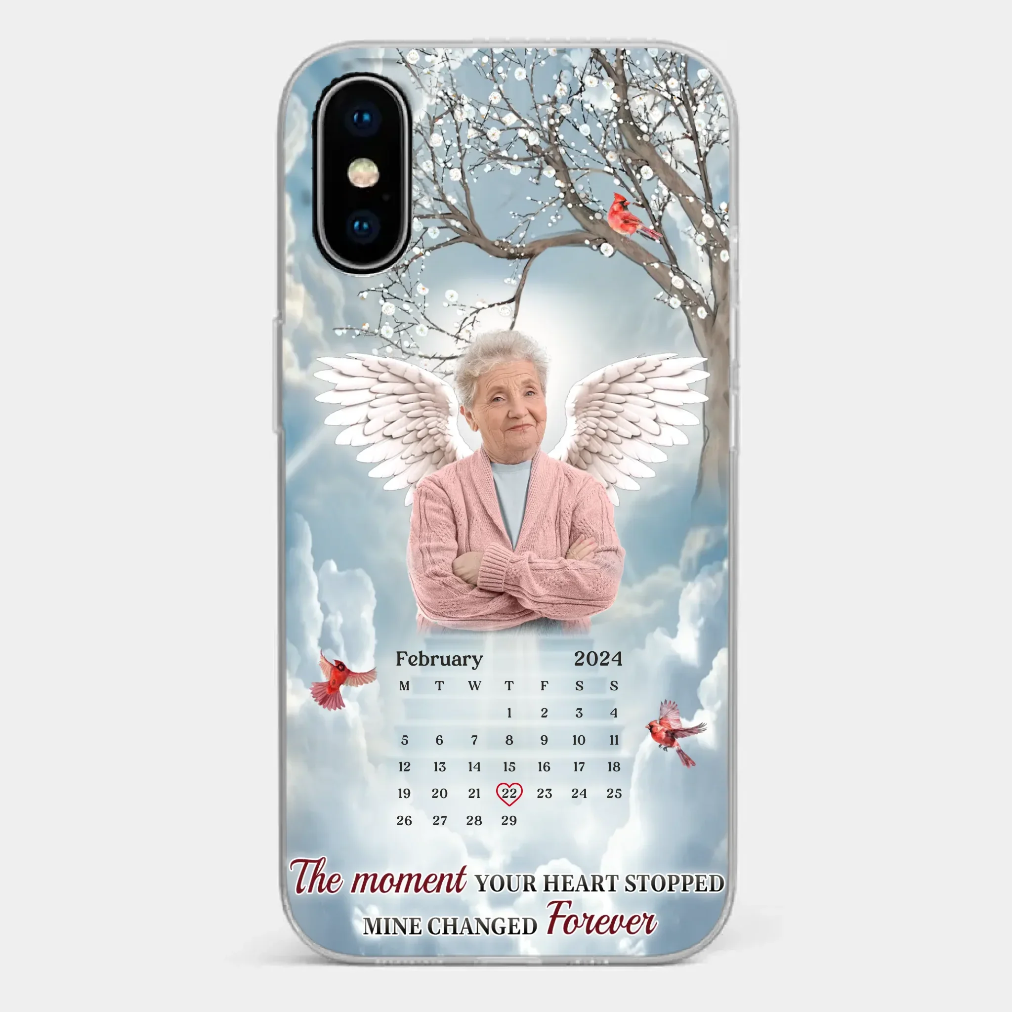 Custom Photo In Our Hearts, You Live On - Memorial Personalized Custom Clear Phone Case - Sympathy Gift For Family Members - Image 26