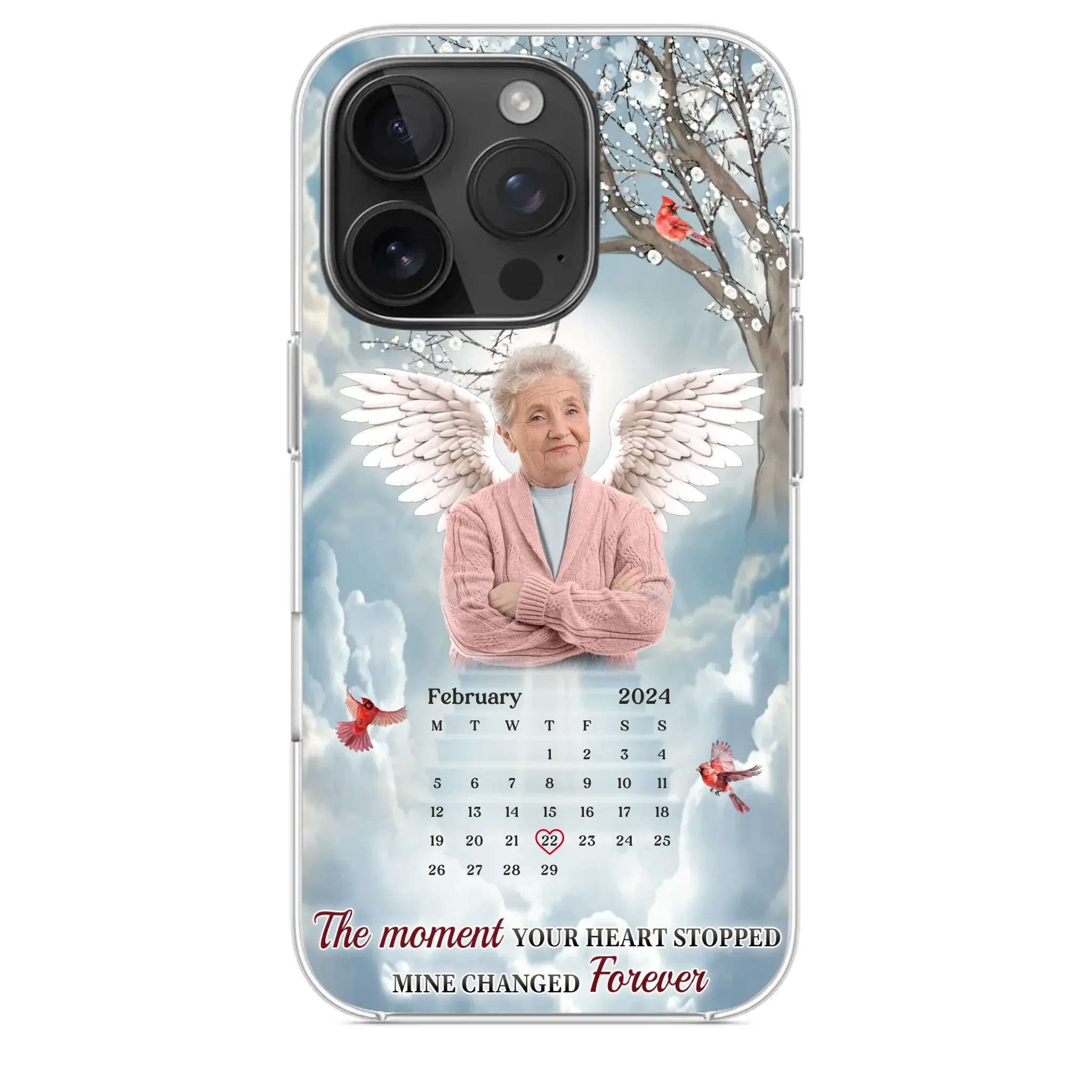 Custom Photo In Our Hearts, You Live On - Memorial Personalized Custom Clear Phone Case - Sympathy Gift For Family Members - Image 30