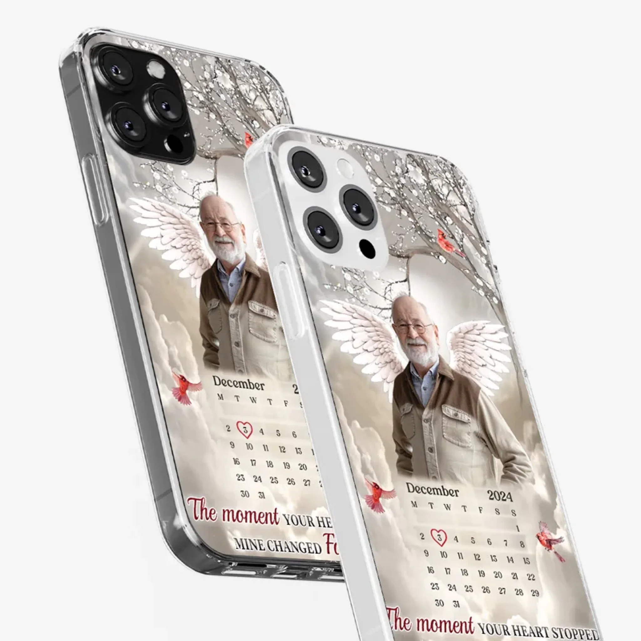 Custom Photo In Our Hearts, You Live On - Memorial Personalized Custom Clear Phone Case - Sympathy Gift For Family Members - Image 34
