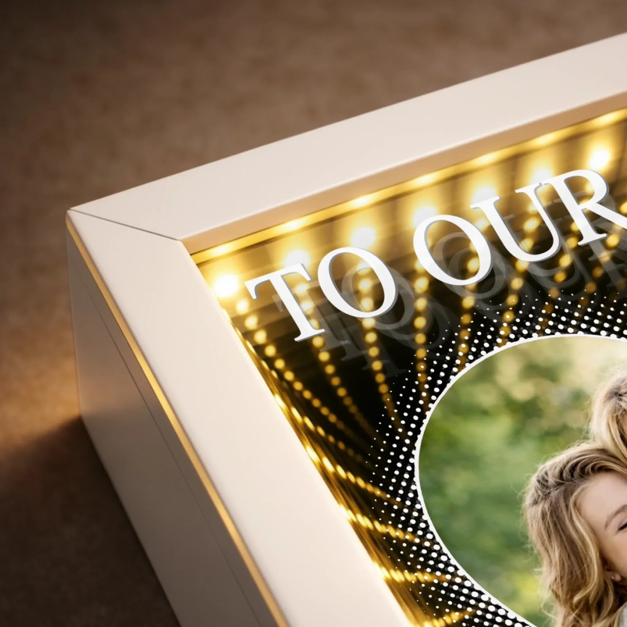 Custom Photo Infinity Mirror Light Box - Personalized Mother's Day Birthday Gifts For Mom - Celebrating Moms With Love - Image 8