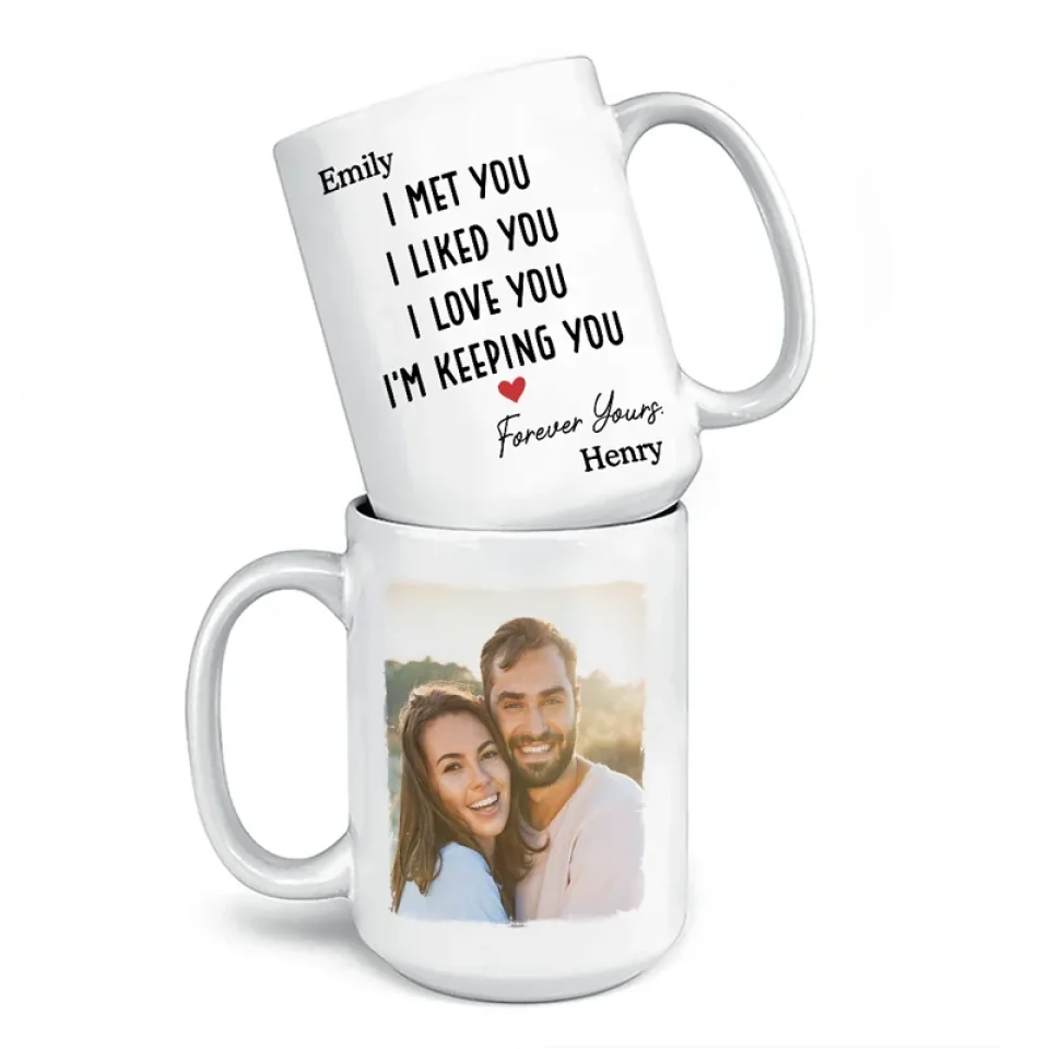 Custom Photo It Started With You And Stays With You - Couple Personalized Custom Mug - Gift For Husband Wife, Anniversary - Image 4